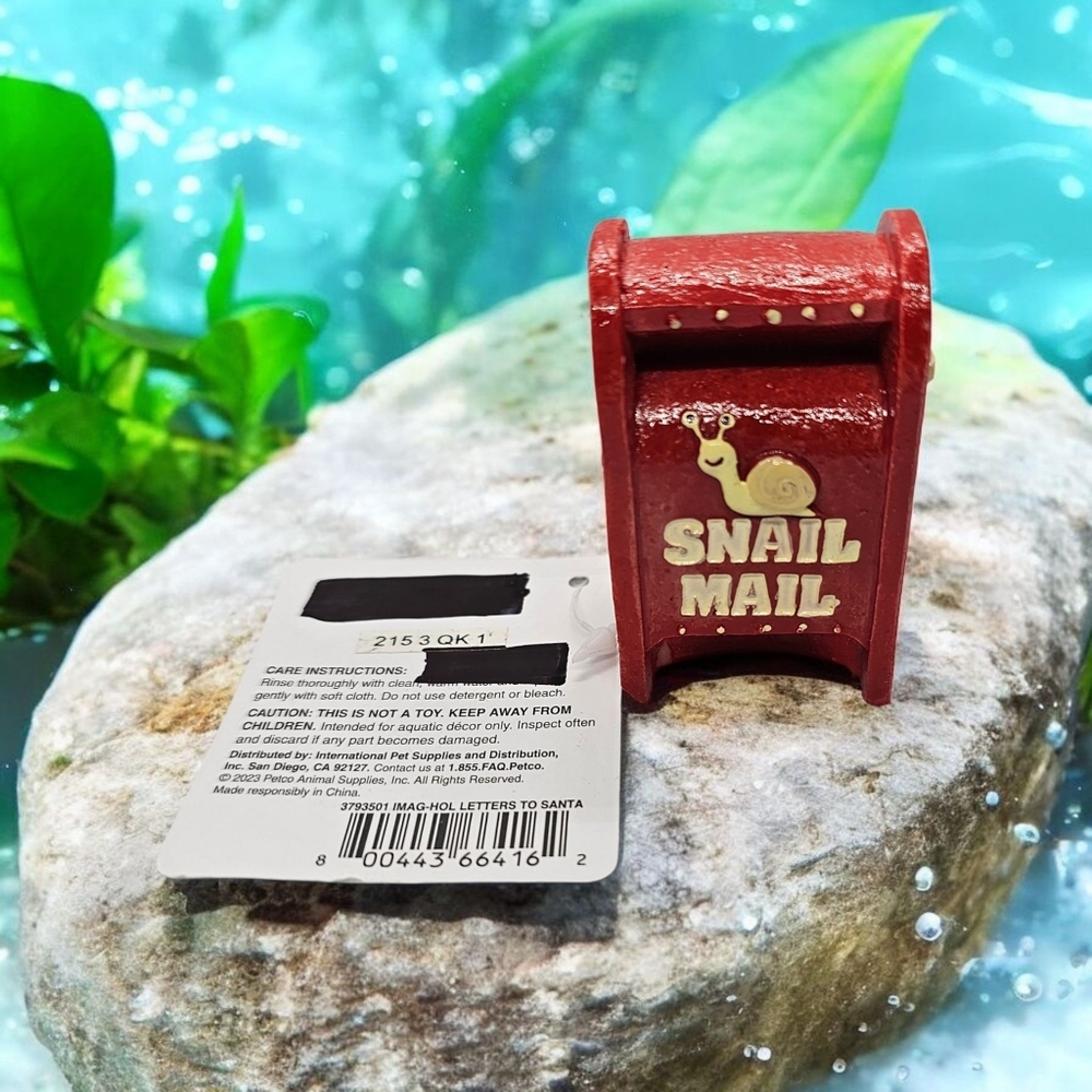 Imagitarium Christmas Letter Box Aquarium Decor